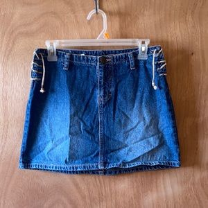Jean Skirt with waist ties